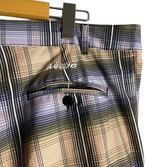 Mojo Sportswear Men's Plaid Stretch Fit Shorts - Picture 9 of 10